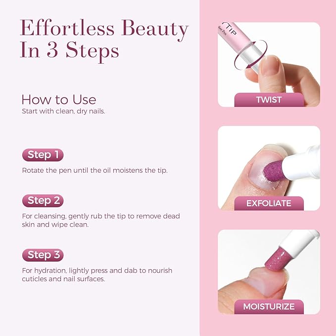 Ceramic Cuticle Pusher & Oil Pen + Cuticle Remover Gel – Gentle Nail Care Kit, 2ml Scent-Rose Nourishing Oil, 1 fl. oz with Jojoba Oil & Vitamin E for Dry, Damaged Nails(Pink&Gel)