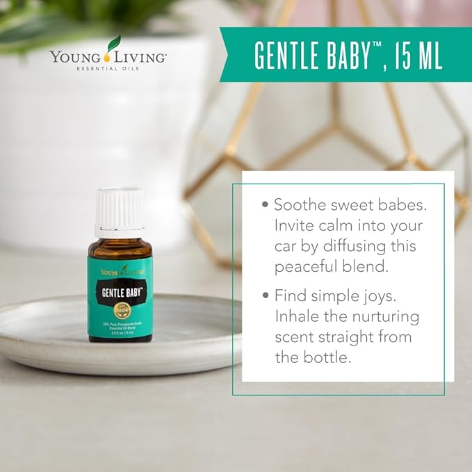 Young Living Gentle Baby Oil Blend | 15ml | Gentle Aroma for Babies, Kids, & Adults | Supports Skin Softness | Calming Aromatherapy Massage | Infant & Parent Relaxation | Soothing Floral Scent