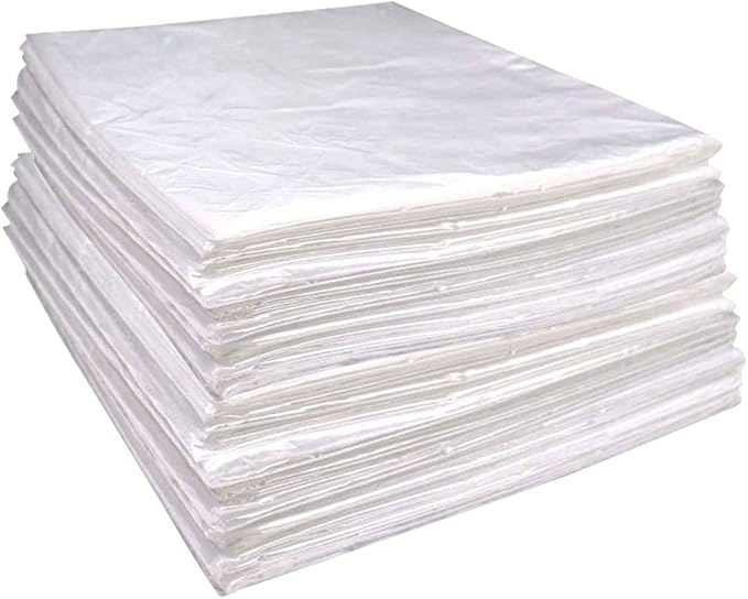 50 Pieces Disposable Plastic Sheeting,for Body Wrap Used Inside a Far Infrared Sauna Blanket,47"" x86 PE (Thicken 50 Pcs),1/50