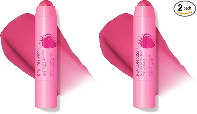 Revlon Tinted Lip Balm, SPF 20, Natural Fruit Oils | Fresh Strawberry | Pack of 2 | 0.09 Oz