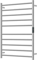 Towel Warmers for Bathroom, Heated Towel Rack Large, Smart Timing & Temperature Control, 10 Bar Racks, Stainless Steel, Plug-in, Fast Heating, Nickel