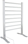 ELEGANTLIFE Fast-Heating Electric Towel Warmer for Bathroom, Heated Towel Rack with Timer & Auto Shut-Off, Aluminum 8-Bar Design, Freestanding or Wall-Mounted