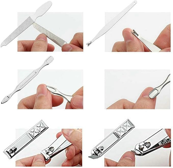 Nail Clippers Set Men Personal Care Tools Accessories Professional Manicure Pedicure Kit with Travel Case Nail Grooming Kit Gifts for Men Women Father Mother