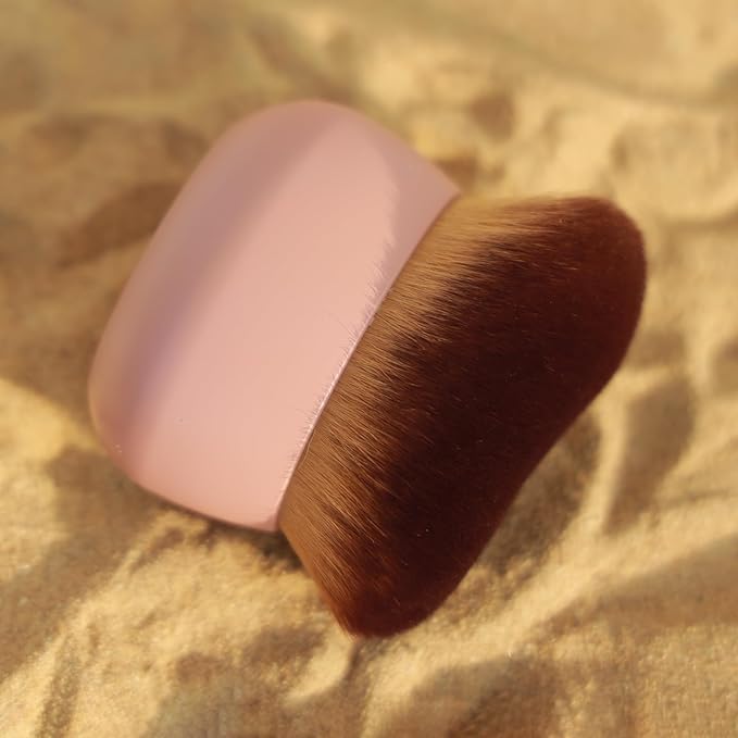 Oversize Self Tanner Brush, Kabuki Brush for Body, Foundation Makeup Brush for Fake Tan, Sunless Tanner Makeup Brushes, Self Tanning Mitt Applicator for Self Tan, Self Tan Mousse Blending Brush (Pink)