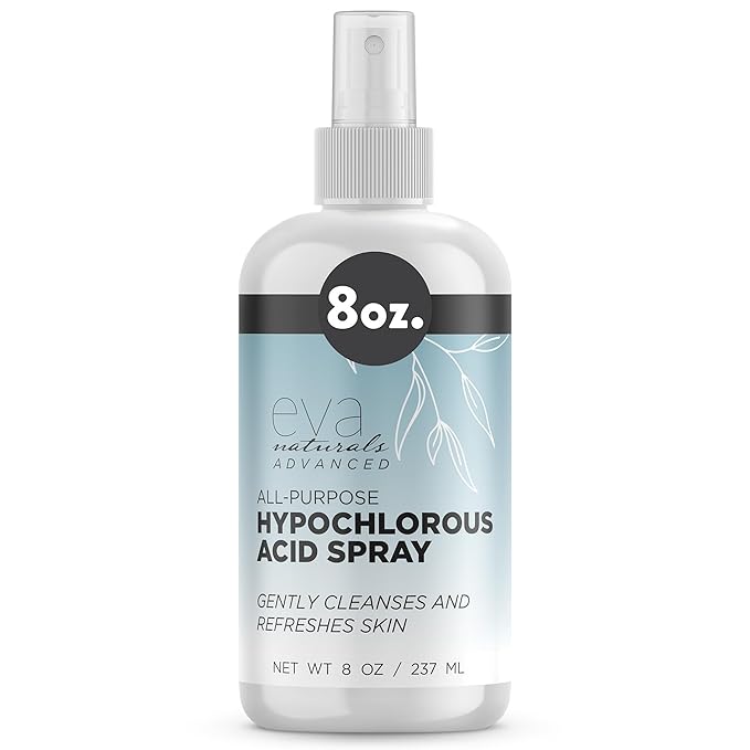 Hypochlorous Acid Spray for Face & Body, HOCl Facial Cleanser Mist with Electrolyzed Water, Daily Toner Formula for Sensitive & All Skin Types, Helps Reduce Redness, Irritation, Breakouts