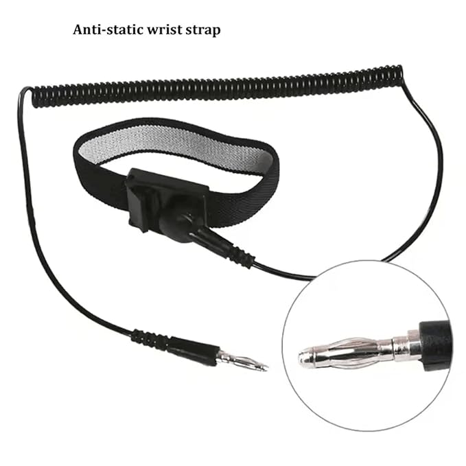 Wristband Strap for Dual User Ionic Detox Foot Bath Spa Cleanse System, Anti Static Adjustable Wrist Strap Wrist Bracelet Belt for Foot Bath Machine Accessory Replacement 2PCS (A Plug Wristband)
