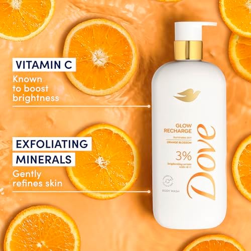 Dove Serum Body Wash Glow Recharge illuminates & Exfoliates skin with brightening Vitamin C Serum 18.5 Fl Oz (Pack of 4) - Image 6