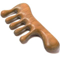 Wooden Loc Comb - Scalp Massage, Gua Sha, Sandalwood Wood Head Massager for Hair Growth, Women and Men