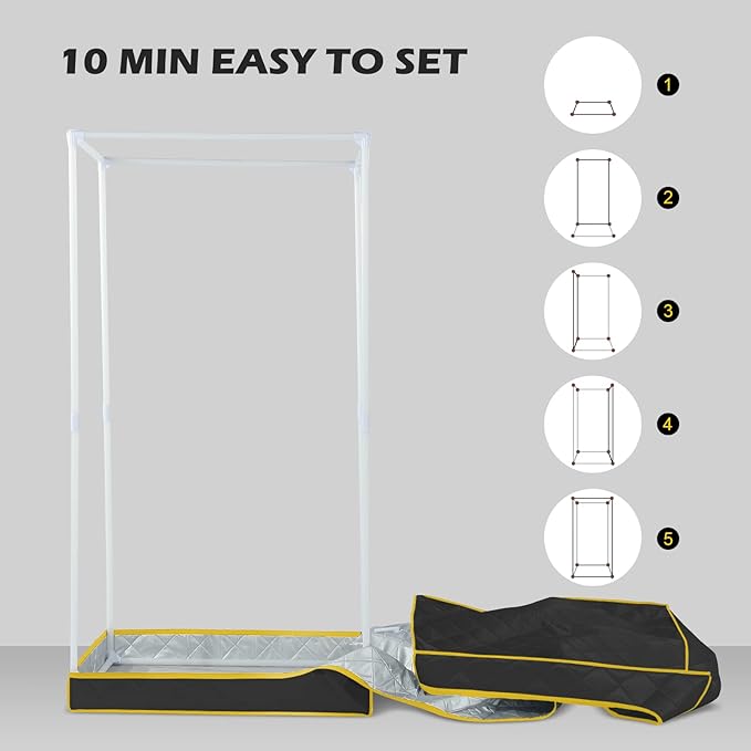 Portable Infrared Sauna, Full Size Far Infrared Sauna, One Person Sauna Tent, Separate Heating Foot Pad and Portable Sauna Chair Home Saunas for Relaxation Detox