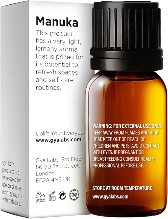 100% Pure Manuka Essential Oil - 0.34 Fl Oz - Manuka Oil for Hair, Skin, Diffuser, Aromatherapy & DIY Candle Making Scent