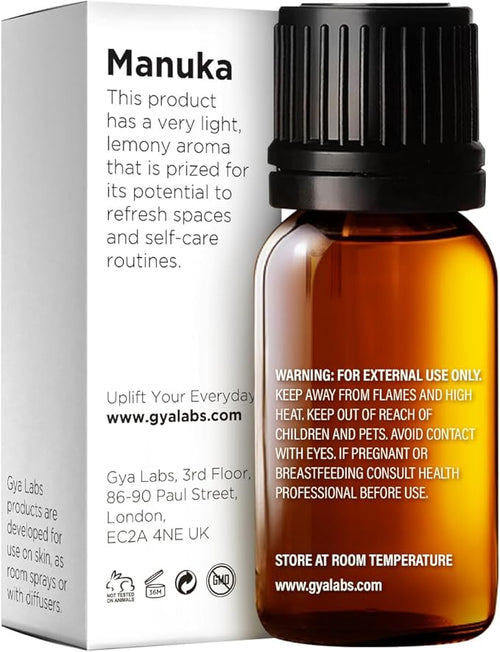 100% Pure Manuka Essential Oil - 0.34 Fl Oz - Manuka Oil for Hair, Skin, Diffuser, Aromatherapy & DIY Candle Making Scent