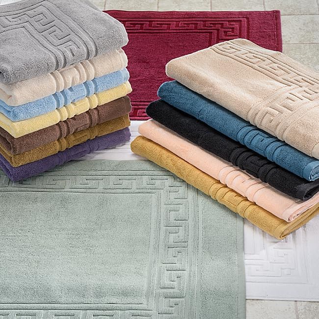 Superior Heavyweight Cotton Bath Mats, Bath Rugs For Bathroom Accessories, Washable Rug For Shower, Toilet, Modern Decor, No Backing, Luxury Hotel And Spa Quality, Set of 2, 22" x 35", Light Blue - Image 7