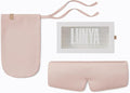 Lunya Washable Silk Sleeping Mask - Thermoregulating Mulberry Silk, Light Blocking and Comfortable Fit – Sleep Mask for Women and Men with Box - Delicate Pink - Small