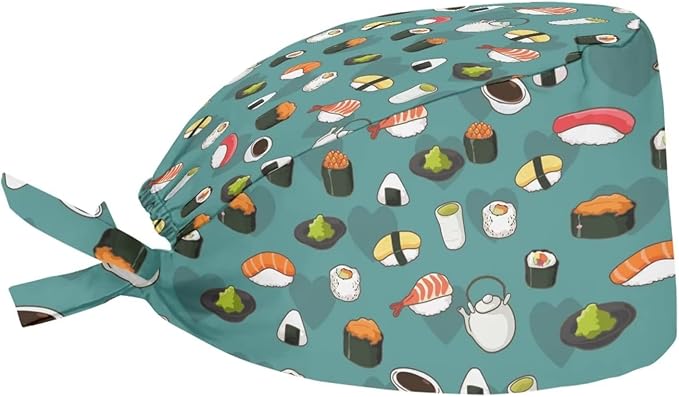 JoyLamoria Novelty Printed Cap with Sweatband Women Men Adjustable Tie Back Hats for Paiting