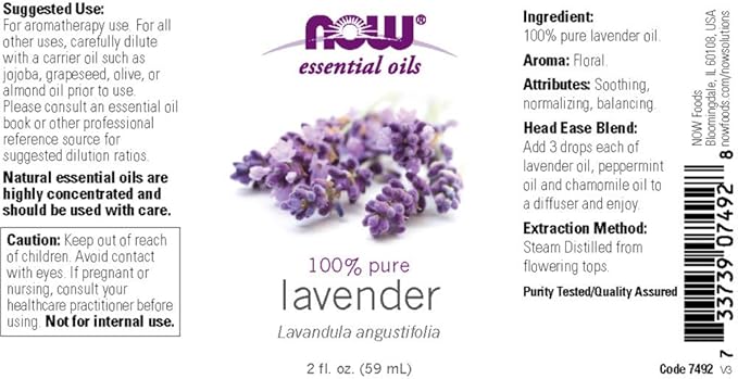 NOW Essential Oils, Lavender Oil, 2-Ounce