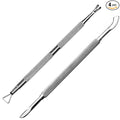 Premium Stainless Steel Manicure Tools 2-Piece Set, Upgraded Cuticle Pusher & Nail Lifter, Cuticle Trimmer & Gel Nail Polish Remove Tool, Home & Salon, For Women