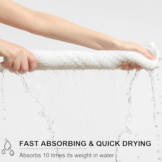 8 Piece Bath Towel Set-2 Oversized Bath Sheets(35"x70"),2 Hand Towels,4 Washcloths-Extra Large Microfiber Towel Sets,Less Lint Highly Absorbent & Quick Dry Bath Towels for Bathroom Gym Pool,White