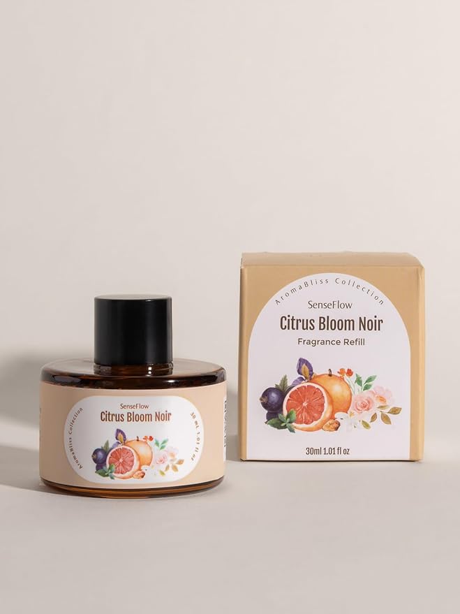 Essential Oil Refill 1.02oz/30ml for SF101/SF101S Waterless Aromatherapy Diffuser, Covers 1000 Sq Ft, 120-Day Natural Scent 1 Pack,Citrus Bloom Noir