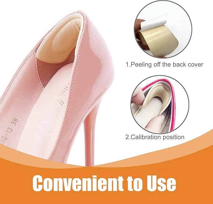 16 Pairs Shoe Filler Heel Pads for Womens Shoes - Shoe Filler for Too Big Shoes Women with Toe Inserts, Toe Inserts for Too Big Fit