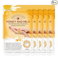 Hand Peeling Mask 5 pack, Hand Masks Moisturizing Gloves, Repairing Glove for Dry Skin, Remove Dead Rough Skin (honey and milk)