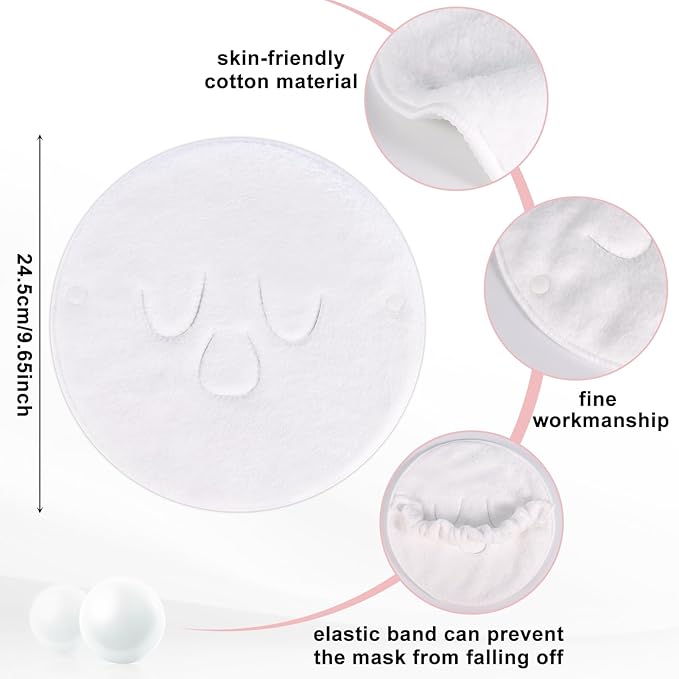 Face Steaming Towel, 4 Pack Reusable Face Towel Cold Hot Compress Facial Steamer Moisturizing Beauty Skin Care Spa Towels for Women Girls Skin Face Care Beauty Salons