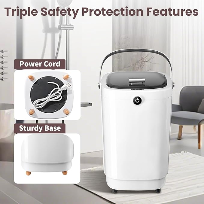 Towel Warmers for Bathroom Bucket, Luxury Large Spa Towel Hot Warmer Bucket Style-Hot Towels in 10 Minutes-Fits Up to Two 40"X70" Oversized Towels - Bathrobe, Towel, Blanket-Gray
