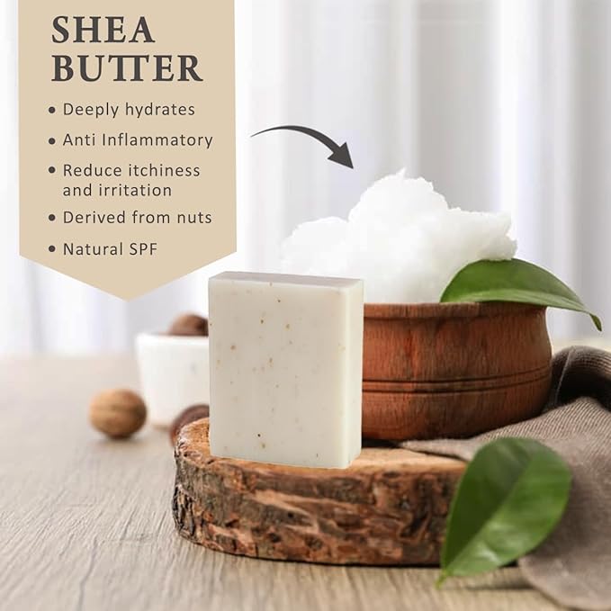 Simple Scents Australia Oatmeal & Milk Scented Natural Soap Bars (5 Bars), 3.5oz Moisturizing French Triple Milled Soap Bars Enriched with Shea Butter - Pure Plant Oil Bath & Body