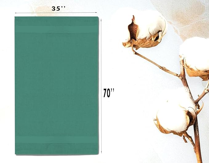 Softolle 100% Cotton Luxury Bath Sheets - Pack of 2 (35" x 70") | Super Soft, Quick-Dry & Highly Absorbent Towels for Bathroom, Home, Spa & Gym (Dusty Green)