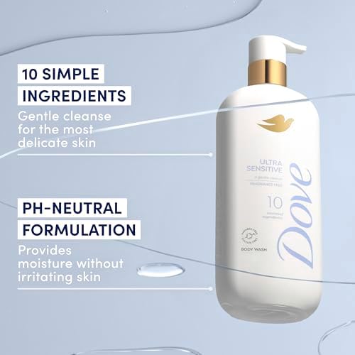 Dove Ultra Sensitive Serum Body Wash Fragrance Free 10 Ingredients, 18.5 oz - Image 3