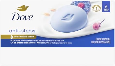 Dove Beauty Bar Gentle Cleanser Anti-Stress Cream Bar Moisturizes To Calm Skin Gentle Bar Soap Cleanser Made With 1/4 Moisturizing Cream 72 pack - Image 2