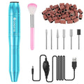 COSITTE Electric Nail Drill,USB Electric Nail Drill Machine for Acrylic Nail Kit,Portable Electric Nail File Polishing Tool Manicure Pedicure Kit Efile Nail Supplies for Home Salon,Sky Blue