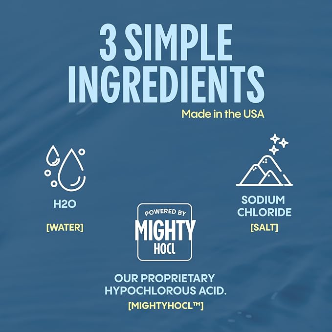 Mighty Mist Premium Hypochlorous Acid Spray for Acne, Eczema, Rosacea | Safe for All Skin Types | Safe for Sensitive Skin | Soothes Irritation and Redness