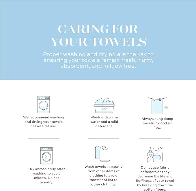 White Classic Luxury Ivory Hand Towels - Soft 100% Turkish Cotton | Highly Absorbent Hotel spa Bathroom Towel Collection | 16x30 Inch | Set of 6