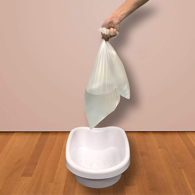 100 Disposable Lightweight Non-Toxic Plastic Foot Liners for Large Ionic My Detox Foot Tub Basin Size 28" X 28" 20% Thicker - 15-16 Microns