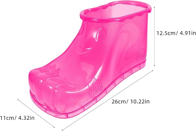 FRCOLOR Foot Soaking Shoes Waterproof PVC Spa Bath Slippers for Home Pedicure and Relaxation Comfortable Foot Bath Soaker Boots 10.24X4.92X10.24 Inches