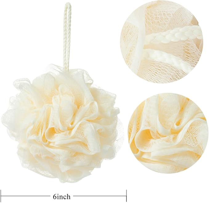 Bath Sponges, Shower Loofah for Body Exfoliation(1 pcs, Linen)