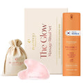 PLANTIFIQUE Massage Set: Rose Quartz Gua Sha & Vitamin C Face Serum Korean with Collagen and Peptides for Hydrated & Glowing Skin (30ml) - Skincare Gifts for Women, Moms, Teens