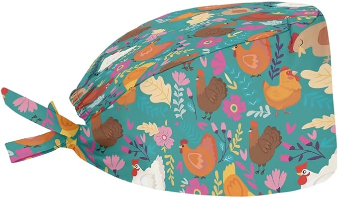JoyLamoria Novelty Printed Cap with Sweatband Women Men Adjustable Tie Back Hats for Paiting