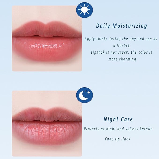 2 Pack Hyaluronic Acid Lip Balm - Refreshing Soothing Eliminate Lip Lines Lip Balm, Hydrates, Softens and Reduces Lip Lines Relieve Dryness Alcohol-Free Nourishes All Lip Skin Types