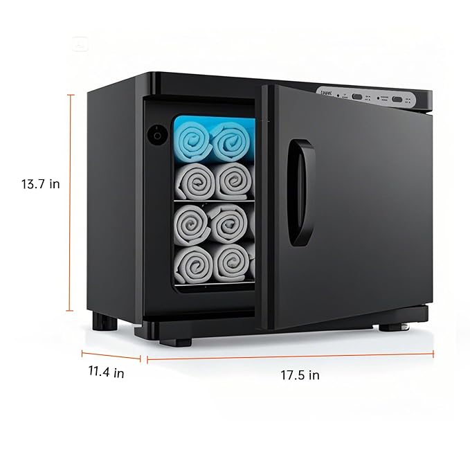 Hot Towel Warmer for Spa,2-in-1 Thermostatic Towel Heater,23L Large Capacity with Quick and All-Round Heating for Facial SPA,Beauty Salon,Esthetician and Bathroom Black
