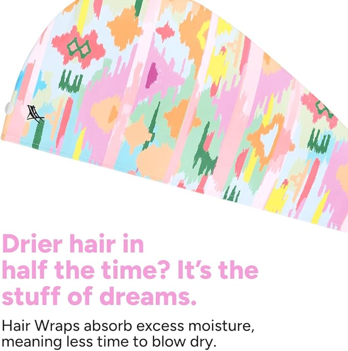 Dock & Bay Turban Hair Towel - for Home & The Beach - Super Absorbent, Quick Dry - Ibiza Glow