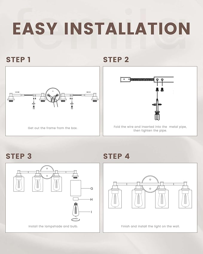 FEMILA 32" Bathroom Light Fixtures, Oil Rubbed Bronze Vanity Light, 5 Light Bathroom Lights Over Mirror, 4FYC56B-5W ORB