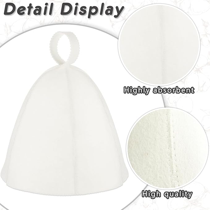 JaGely Sauna Hat for Men Women Sauna Hat Vaporarium Cap Russian Banya Cap for Bath House Accessories