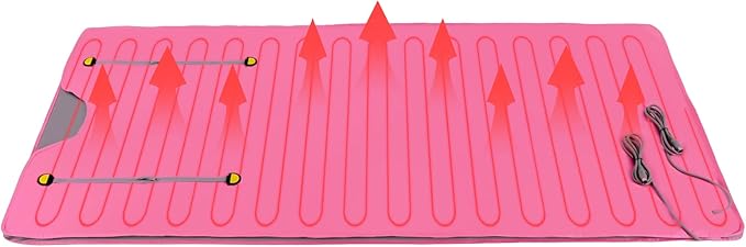 Gdrasuya10 650W Far Infrared Sauna Blanket Sauna Bag Shaper Blanket Controller Professional Detox Beauty Machine Body Fitness Machine Slimming Weight Loss Spa Sauna Blanket Heater,Pink