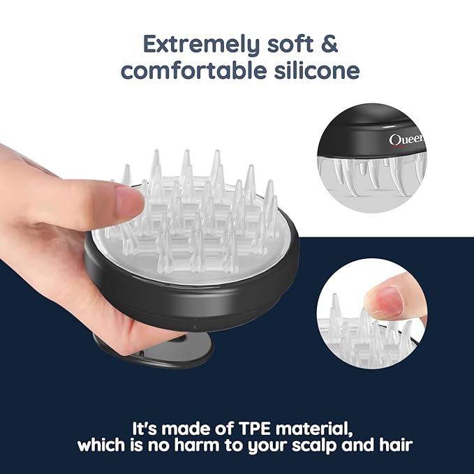 Electric Handheld Hair Massager, Cordless Hair Scalp Massager Portable Head Scratching Massager with 2 Modes Vibration Comb for Hair Growth, Deep Cleansing and Stress Relaxation
