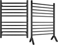Poloma Wall Mounted & Freestanding Towel Warmer Rack for Bathrooms, Electric Heated Towel Rack Heater, Stainless Steel, Matt Black.
