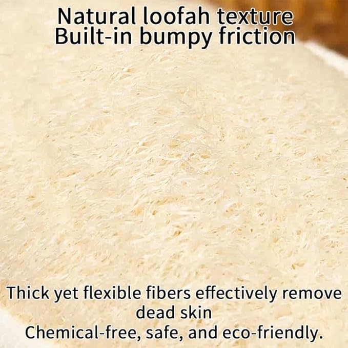 Natural Loofah Loofah Sponge loofahs for Travel Bath Sponge, Loofahs for Travel, Loofahs for Women and Men, Dishcloth Kitchen Cloth (2 Pack) (S)