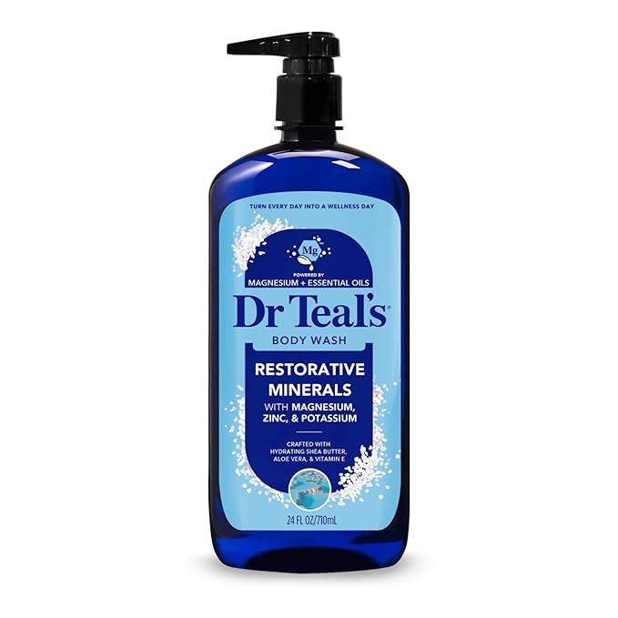 Dr Teal's Body Wash, Restorative Minerals with Magnesium, Zinc & Potassium (Body Wash Set of 2)