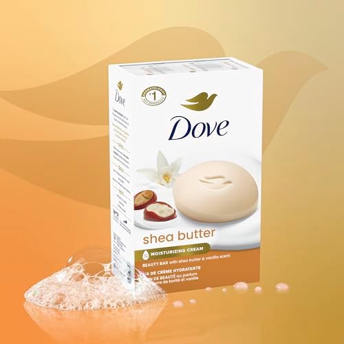 Dove Beauty Bar Soap Shea Butter,for Nourished,Radiant Skin,Enriches Skin 3.75 oz,(Pack of 72) - Image 5