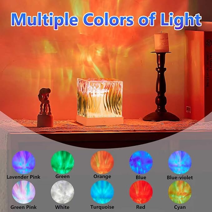 Galaxy Projector for Bedroom with Northern Lights Effect - 16 Color Changing Dimmable Mood Light with Dynamic Ripple, Remote Control, Night Light Projector for Kids Teens Adults Room Decor Gift